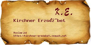 Kirchner Erzsébet névjegykártya